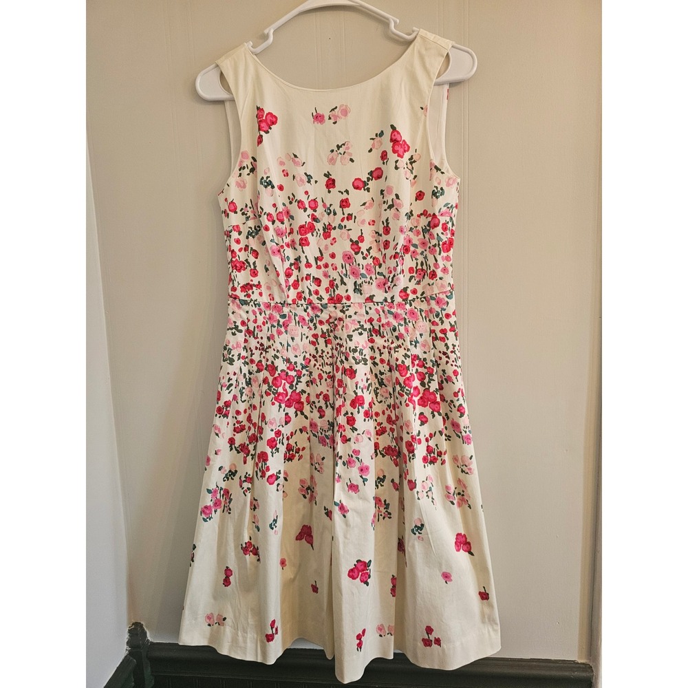 Talbots RSVP Pink Floral Sleeveless Fit & Flare Cotton Blend Dress 2P
